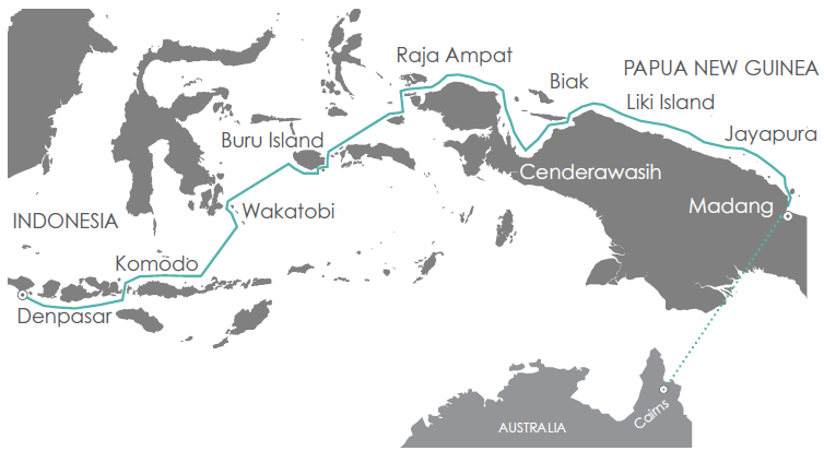 Indonesian Explorer route map