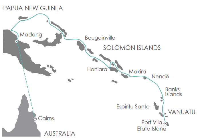 Discover the Secrets of Melanesia route map