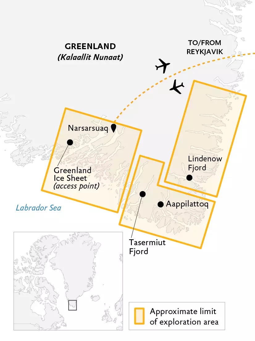 Greenland Explorer: Sail & Soar route map